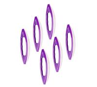 DECOMELODY Ensemble de 6 Pinceaux de Polissage pour Ongles en Peau de Mouton Violette, Outils de Soin des Ongles à Domicile, Brosses de Cirage Abs, Accessoires Nail Art Faciles à Nettoyer