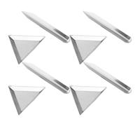 DECOMELODY Ensemble de 8 Plateaux de Pesée en Acier Inoxydable pour Balances Électroniques 4 Coupelles Miniatures Pointues 4 Plateaux Triangulaires Plateau de Dosage Précis pour Bijoux