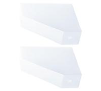 DECOMELODY Étagère à documents en plastique Responsable des dossiers de bureau 2pcs pour journaux et fichiers, classification claire, rangement vertical pour bibliothèques et bureaux
