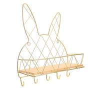 DECOMELODY étagère de rangement pour salle de bain séchoir etagere rangement support de pour salle de bain rack de mural support de stockage étagères murales Golden