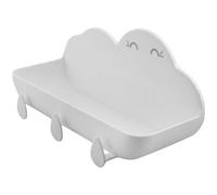 DECOMELODY Étagère Murale Salle de Bain Forme Nuage sans Perçage Support Rangement Suspendu Décoratif Blanc pour Accessoires Sanitaires