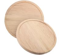 DECOMELODY Étagères Murales Flottantes Rondes 15 CM Bois Chêne, Lot de 2, Support Compact pour Chambre et Salon, Petite Étagère de Rangement Moderne