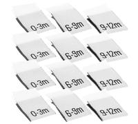 DECOMELODY Étiquettes Mensuelles de Couture pour Vêtements de -Né 300 Pièces Polyester 3-12 Mois pour Suivi Âge Bébé Étiquettes Vêtements Bébé Solide et Sécurisées