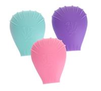 DECOMELODY Étuis de Protection pour Pinceaux Cosmétiques 3 Pièces Grand Format Silicone Rose Vert Lilas Housses Anti-poussière Voyage Maquillage