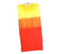 DECOMELODY Éventail de Danse Soie pour Danse Ventre Voile Long Soie Naturelle et Portable Élégant