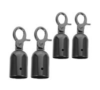 DECOMELODY Extrémités des embouts de garde-corps à câbles en alliage de zinc noir, lot de 4, fixation robuste, prévention du dénouement, pour barrières et stanchions, connexion sécurisée