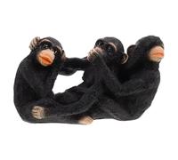 DECOMELODY Figurine Singe Résine Trois Singes Sages Décor Bureau Maison Sculpture Symbolique Voir Entendre Parler Aucun Ornement Élégant pour Étagère ou Salon