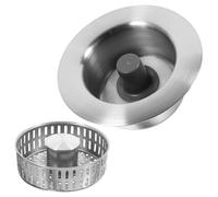 DECOMELODY Filtre Évier Inoxydable avec Bouchon Pop-up Crépine Drain Étanche pour Évier Cuisine Panier Collecteur Cheveux Pratique Acier Résistant