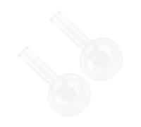 DECOMELODY Flacon Léger et Transparent 2pcs pour Expériences Chimiques en Verre à Fond Rond pour Études Scientifiques et Écoles