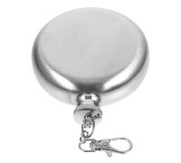 DECOMELODY Flasque Porte-clés en Acier Inoxydable 3oz, Gourde Portable pour Vin, Récipient Compact pour Activités de Plein Air et Camping, Mini Bouteille Pratique et Résistante