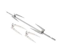 DECOMELODY Fourchette à Viande en Acier Inoxydable pour Barbecue et Four, Équipée de Vis de Fixation, pour Rôtir Poulet et Dinde la Broche