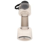 DECOMELODY Gourde de Sport en Plastique 700 ML d'Haltère Grise Bouteille d'eau Légère et Anti-Fuite pour Entraînement Fitness Musculation Yoga et Activités Outdoor Réutilisable