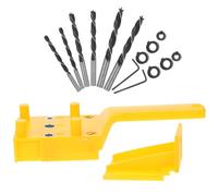 DECOMELODY Guide de Perçage pour Travail du Bois Kit de 15 Pièces Forets à Bois Double Outil Portable de Positionnement Précis pour Trous Droits Accessoires pour Menuiserie et Chevilles