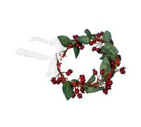 DECOMELODY Guirlande de Rouges Couronne de Noël Accessoire de Cheveux Floral Élégant et Confortable pour Plage et Fêtes Unique Ajustable