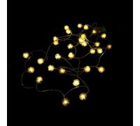 DECOMELODY Guirlande Lumineuse LED de Boule de Flocon de Neige 45 Mètres 30 Lampes Couleur Blanc Chaud 3 Sections Boîtier à Piles Décoration Lumineuse Créative pour Fêtes et Scène