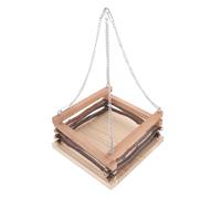 DECOMELODY Hamac Suspendu Bois pour Petits Animaux Nid Suspendu avec Barrière Latérale et Plateau Bois et Couchage pour Hamsters Cochons Chinchillas et Gerbilles