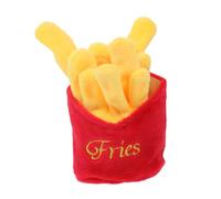 DECOMELODY Jouet Chien Frites Mâcher Qui Couine Jouet Interactif Peluche Colorée pour Chiens Nettoie Dents Et Combat Ennui Adapté Jeu Et Santé Dentaire