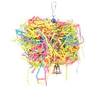 DECOMELODY Jouet pour Perroquet à Mâcher Suspendu Jouet en Papier Naturel Taille Moyenne pour Cage D’Oiseau pour Oiseau Volant Et Perruche