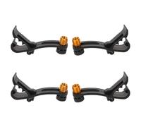 DECOMELODY Kit 4 Pinces de Fixation Réglables pour Microphone de Batterie en Métal Noir - Support Micro Clips pour Cercle de Grosse Caisse Caisse Claire et Pieds de Batterie - Accessoire