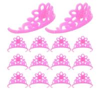 DECOMELODY Kit de 20 Mini Couronnes de Poupée en Plastique Robuste, Jaune Vif, Taille 4, Accessoires Décoratifs pour Coiffures de Poupées, Bijoux Miniatures pour Jeux et Collections