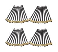 DECOMELODY Kit de 50 Clous de Cadre en Acier Noir 35x4 Mm avec Tête en Laiton, Punaises Robustes pour Accrocher Tableaux et Œuvres D'art, Boîte de Rangement Incluse, Adaptés aux