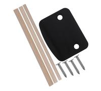 DECOMELODY Kit de Réparation Plaque de Gâche D Blanc avec Vis et Renfort Porte Extérieure Facile à Installer pour Réparation et Remplissage D Impact