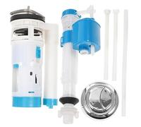 DECOMELODY Kit de Réparation pour Toilette Double Chasse Valve Flotteur Wc Suspendu Valve Remplissage Eau avec Bouton Poussoir Ensemble Complet pour Réservoir Installation Facile et Étanche