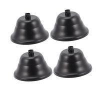 DECOMELODY Kit de Rosaces pour Lustre 90 Mm Noir 4 Pièces Plaque de Recouvrement Plafond à Suspendre à Monter Soi-même pour Plafonnier Décoration Intérieure