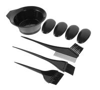DECOMELODY Kit De Teinture Pour Cheveux 5 Pièces Ensemble Polyvalent Noir Bol Mélangeur, Pinceau Applicateur Et Cache-oreilles Pour Salon Professionnel Et Usage Personnel à Domicile