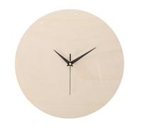 DECOMELODY Kit Horloge Murale Bois 30 CM Mécanisme Silencieux et Aiguilles - Cadran Rond Vierge DIY à Peindre - Horloge Murale Analogique Personnalisable Cuisine et Salon
