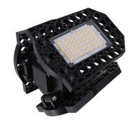 DECOMELODY LED Deformation High Bay Light Warm Folding Ceiling Lamp For Garage Adjustable Three Leaf Industrial Lighting