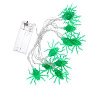 DECOMELODY LED Lampe Guirlande Halloween Araignée Verte LED Décorative Batterie Non Incluse Éclairage Festif Ambiance Effrayante
