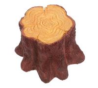 DECOMELODY LED Tree Stump Flame Lamp USB Flickering Fire Effect Light Faux Wood Nightlight For Christmas Halloween Tabletop Decoration