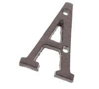 DECOMELODY Lettres Fonte Solides pour Adresse Maison Lettres Vintage Décoratives Style Européen Rétro Grand Format pour Boîte Aux et Signalisation Extérieure
