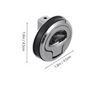 DECOMELODY Loquet Trappe Affleurant Marin pour Porte Cabine Bateau Yacht Rv Poignée Encastrée Métal Verrou Robuste pour Trappe et Armoire