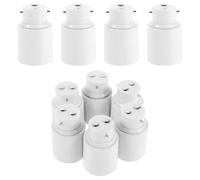 DECOMELODY Lot de 10 Adaptateurs de Douille B22 vers E27 à Visser Convertisseur de Culot Compact en Métal Support de Douille pour Ampoules Intérieures pour Chambre et Éclairage Polyvalent
