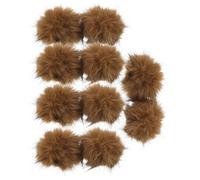 DECOMELODY Lot de 10 Balles Rebondissantes pour Chat Intérieur en Peluche Douce Marron, Jouets Interactifs D’activité pour Chatons, Favorisent L’Exercice et L’enrichissement Ludique