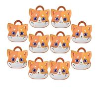 DECOMELODY Lot de 10 Boîtes à Friandises en Carton Poignée Forme Chat Décorations D’Emballage Présent pour Mariage Anniversaire et Fêtes Boîtes à Dragées Pratiques et Légères