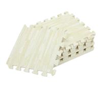 DECOMELODY Lot de 10 Dalles de Sol en Mousse EVA Imitation Bois 30X30X1 CM Tapis de Jeu Épais pour Garçon et Filles Antidérapant pour Salon et Chambre