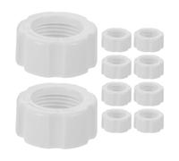 DECOMELODY Lot de 10 Écrous de Serrage 17 MM Blancs pour Rotule de Support de Téléphone de Voiture Bagues d'Adaptation en Plastique Antichoc Compatibles Supports de Téléphone Portable