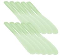 DECOMELODY Lot de 10 Spatules en Silicone Vertes pour Maquillage Professionnel, Outil Ergonomique et Hygiénique, pour Boutique de Beauté Réutilisable