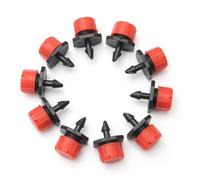 DECOMELODY Lot de 100 Goutteurs D'irrigation Goutte-à-Goutte Réglables Piquet 1/4 pour Jardin Potager Pelouse Micro-Irrigation Débit Modulable 3 Modes Arrosage Ajustable