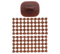 DECOMELODY Lot de 100 Tampons Alphabétiques Amovibles en Plastique Marron pour Pâte Polymère Biscuits et Fondant - Mini Moules à Lettres pour Loisirs Créatifs et Décoration Culinaire