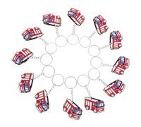 DECOMELODY Lot de 12 Porte-clés Pompiers Camion De Pompier Accessoires Fête Thème Plastique Résistant Décoration Anniversaire Garçon Et Filles Présents pour Fête Thème des