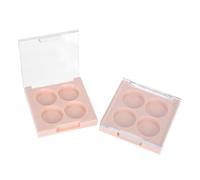 DECOMELODY Lot de 2 Boîtes de Sous-traitance Cosmétiques Vides 2107 Rose Pâle 4 Compartiments Plateau Compartimenté pour Fards à Paupières et Rouges à Lèvres Voyage