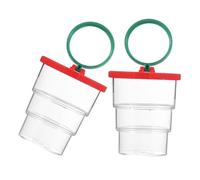 DECOMELODY Lot de 2 Boîtes d'Observation d'Insectes Loupe Boîte Grossissante Rouge Matériau Sûr et Portable pour Activités Scientifiques en Extérieur et Scolaires