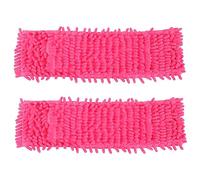 DECOMELODY Lot de 2 Chiffons de Remplacement pour Balai Plat Rouge, Serpillière Microfibre Absorbante, Nettoyage sans Contact, Accessoires Ménage Pratiques, Sols, Fenêtres et Coins, Usage Domestique