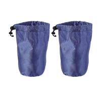 DECOMELODY Lot de 2 Paquets de Rangement pour Doudoune Imperméables Cordon de Serrage Diamètre 19 CM X Hauteur 32 CM Couleur Bleu Foncé à Motif Géométrique pour Camping Randonnée et