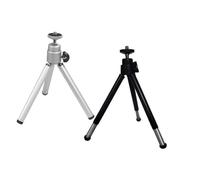 DECOMELODY Lot de 2 Perches à Selfie en Alliage d'Aluminium Argenté Trépied Flexible et Portable Compatibles Smartphones Mini Trépieds Légers pour Photo et Vidéo Accessoires de Voyage