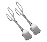 DECOMELODY Lot de 2 Pinces à Salade en Acier Inoxydable 25 Cm, Pinces de Service Buffet Multifonctions, Fruits et Plats Chauds, Ustensiles la Cuisine Robustes et Ergonomiques pour Traiteur